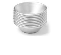 Gettimore Moldes de aleación de aluminio para tartas de huevo, 7 x 4 x 2 cm, reutilizables, para pudín, pasteles, galletas, cupcakes, paquete de 10