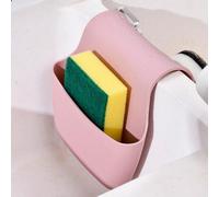 Gettimore Organizador de fregadero de silicona con agujero de drenaje para esponjas y herramientas de limpieza, bolsa de almacenamiento compacta de secado rápido, compatible con la mayoría de