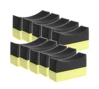 Gettimore Paquete de 10 almohadillas aplicadoras de espuma curvadas para cubrir neumáticos y detalles en vinilo y plástico