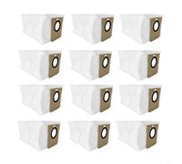 Gettimore Paquete de 12 bolsas de polvo para aspiradoras robot Dreame L10s Ultra X10+ X20+ de 2,5 L, gran capacidad, filtro de 4 capas, color blanco