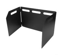 Gettimore Parabrisas para chimenea al aire libre, aleación de hierro y zinc, plegable, cortavientos para camping, estufas de butano, picnic (tres pliegues)