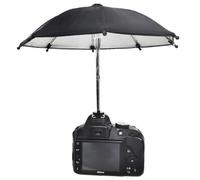 Gettimore Parasol para cámara con interfaz de zapata caliente, cámaras réflex de 25 cm, portátil, fotografía al aire libre, color negro