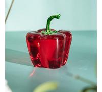 Gettimore Pimienta verde simulada para decoración de cristal para el hogar, 45 x 45 x 63 mm, material de cristal blanco