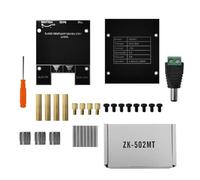 Gettimore Placa de audio estéreo Bluetooth 5.0 de 2 x 50 W, amplificador de subwoofer de alta potencia para proyectos de cine en casa, compatible con entrada AUX, altavoces de 4-8 ohmios, color negro