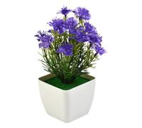 Gettimore Planta artificial de cerezo en maceta, 12 cm x 20 cm, mini bonsái de simulación con lavabo de 7 cm, flor realista de plástico para decoración del hogar, oficina, boda, fiesta, nunca se