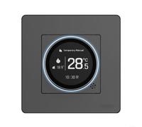 Gettimore Pomo de termostato para MOES Star para Ring Series para Tuya para Zigbee, controlador de calefacción multimodo con calibración de temperatura y seguridad para protección, negro (GB-blanco)