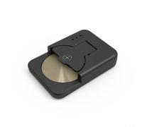 Gettimore Portátil para mini botón para batería para cargador de 4.2 V, carga de celda de moneda para hub, diseño de ahorro de espacio, almacenamiento de viaje, ABS seguro, negro (sin cable negro)