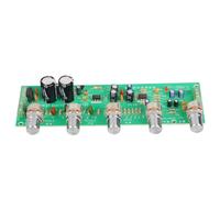 Gettimore Preamplificador de audio ajustable con control de tono para graves, rango medio, agudos y equilibrio, kit de placa de circuito PCB de bajo ruido con amplificador operativo 4558, sintonizador