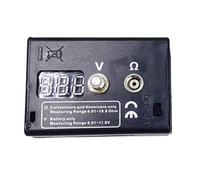 Gettimore Probador digital de resistencia 0.01-19.9Ω con pantalla LED para EGO 510/808D/M7/M8, rango de voltaje 0.01-11.9V, carcasa ABS, generación 2 alimentado por batería