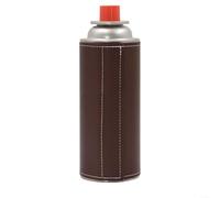 Gettimore PU Gas Botella Cubierta Bolsa 250g Cilindro largo, Caso protector a prueba de golpes Camping Senderismo Barbacoa (marrón)