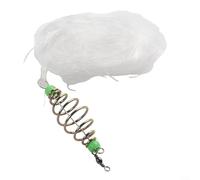 Gettimore Red de pesca con malla adhesiva para la captura segura de peces, red de nailon ligero para trampa de hierro en varios tamaños de malla, color blanco (13)