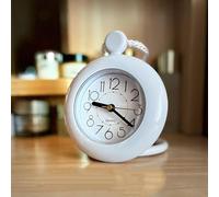 Gettimore Reloj de baño impermeable con gancho para colgar, 115 cm de diámetro, reloj de pared de plástico para dormitorio, cocina, viajes, compatible con batería AA (batería no incluida)