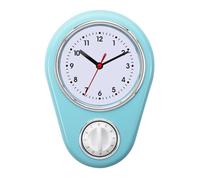 Gettimore Reloj de pared con temporizador de cocina de 9 pulgadas con movimiento de cuarzo, pantalla grande para cocinar, color blanco