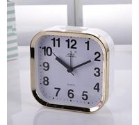 Gettimore Reloj despertador cuadrado para estudiantes, pantalla digital 3D con alarma fuerte, reloj de noche de plástico para uso en casa, oficina, dormitorio, color blanco