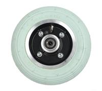 Gettimore Rueda delantera eléctrica de 7 x 1 3/4 con neumático neumático gris, borde de aleación de aluminio, eje de 8 mm/10 mm, repuesto antideslizante que absorbe los golpes para horquillas de 7