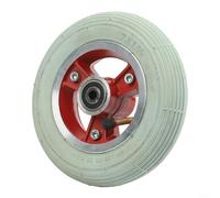 Gettimore Rueda delantera eléctrica de 7 x 1 3/4 con neumático neumático gris, borde de aleación de aluminio, eje de 8 mm/10 mm, repuesto antideslizante que absorbe los golpes para horquillas de 7