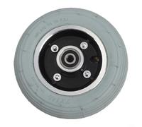 Gettimore Rueda delantera eléctrica de 7 x 1 3/4 con neumático neumático gris, borde de aleación de aluminio, eje de 8 mm/10 mm, repuesto antideslizante que absorbe los golpes para horquillas de 7