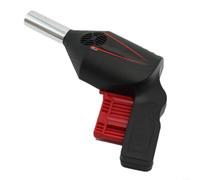 Gettimore Soplador manual de carbón para cocinar al aire libre, ventilador de arranque de fuego de mano para parrilla de barbacoa y fogata, bomba de aire de plástico y acero, (negro)