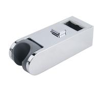 Gettimore Soporte ajustable para cabezal de ducha para rieles de tubo cuadrado cromados, compatible con 30 x 15 mm, 30 x 18 mm, rotación de 360° con almohadillas de resina resistentes a los arañazos