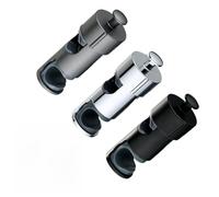 Gettimore Soporte ajustable para cabezal de ducha sin taladrar con gancho, agarre de resina ABS + POM para varillas de 16 a 27 mm, plateado/gris/negro