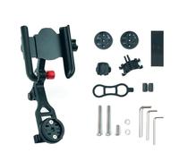 Gettimore Soporte de aleación de aluminio para bicicleta para teléfonos de 4.7 a 7 pulgadas, compatible con Garmin/Bryton/Wahoo/Cateye, sostiene faros delanteros de teléfono y computadora