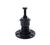 Gettimore Soporte de hierro montado en la pared para escaleras, guía de barandilla para casa, oficina, hotel, diámetro de base de 6,5 cm, rango de grosor de pasamanos de 2 a 5 cm, color negro