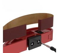 Gettimore Soporte de papel de lija de aleación de aluminio, bloque de lijado manual para carpintería, correas de lijado de 330 mm x 25 mm (grano 120#, 240#, 320#)