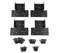 Gettimore Soporte en T de alta resistencia ajustable para jardín, balcón y patio, metal, resistente al óxido, 16 x 7 x 9 cm, paquete de 4