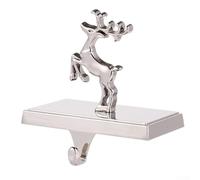 Gettimore Soporte para calcetines de Navidad con diseño antideslizante, diseño de muñeco de nieve y alce, patrón de copo de nieve, acero inoxidable para medias pesadas de hasta 10 libras