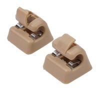 Gettimore Soportes de clip para visera solar para Mercedes W123 W124 W126 W140 W201, paquete de 2, beige/gris, nailon, OEM 126-810-00-12-7101 126-810-00-12-8412, compatible con W201 190 Class 1982