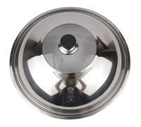 Gettimore Tapa de repuesto para cacerola, 40 cm de diámetro, construcción de acero inoxidable y vidrio, apta para lavavajillas para una limpieza cómoda