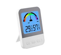 Gettimore Termómetro digital higrómetro con luz de fondo de temperatura, medidor de humedad interior para monitoreo de oficina en casa, rango de 0-50 °C/-0.0-50.0 °C, memoria máxima/mínima, indicador