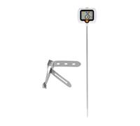 Gettimore Termómetro digital para caramelos con clip para olla, sonda de acero inoxidable, giratorio 180, rango de -50 °C a 300 °C, termómetro electrónico de aceite para cocinar, hornear, freír, para