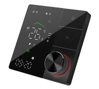 Gettimore Termostato WiFi para controlador inteligente de aire acondicionado Tuya con 3 velocidades, control de temperatura programable ± 1 °C, horario semanal 5+1+1, compatible con casetes europeos