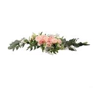 Gettimore Tira de flores artificiales para respaldo de silla, decoración de mesa y puerta, color blanco