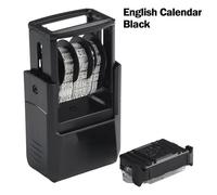 Gettimore TRODAT 4810 - Sello de fecha autoentintable con calendario ajustable y almohadilla reemplazable 6/4910, mini fecha negra para calendario inglés de papel de oficina, color negro