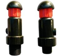 Gettimore Válvula automática de alivio de vacío de aire de plástico, clasificación de presión de 16 MPa para sistemas de riego con puerto NPT de 1 pulgada y 3/4 pulgadas