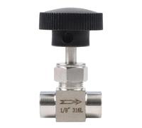 Gettimore Válvula de aguja de acero inoxidable 304 con diseño de alambre interior, tamaños de 1/2 pulgadas, 1/8 pulgadas, 3/8 pulgadas, 1/4 pulgadas, para uso industrial y de laboratorio