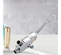 Gettimore Válvula de grifo con interruptor de control de pedal de piso con entrada y salida de 1/2 pulgada, cobre y construcción de acero inoxidable 304