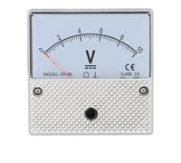 Gettimore Voltímetro CC DH-80 modelo 2.5, medidor de panel analógico de clase de precisión para equipos de energía industrial, agujero de instalación de 63.5 mm