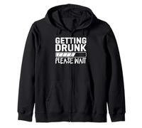 Getting Drunk Please Wait Novelty Mens Funny Drinking Sudadera con Capucha