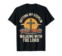 Getting My Steps In Walking with The Lord Camiseta