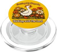 Getting My Steps in Walking with The Lord Christian Floral I PopSockets PopGrip para MagSafe