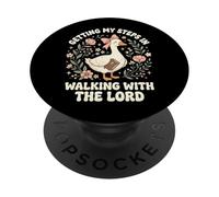 Getting My Steps In Walking with The Lord PopSockets PopGrip Adhesivo