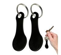 Gettoni Del Carrello Della Spesa - Portachiavi Portatil In Lega Di Alluminio, Carrello Della Spesa In Metallo | Accessorio Portachiavi, Decorazioni Uomo Donna, Gadget Pratico Per Supermercato, Negro