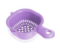 Gettoreach Draining Basket, 2025 New Kitchen Dual-Layer Draining Basket With Handle, For Washing Various Fruits Vegetables(purple)