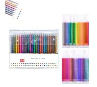 Gettoreach Glitter Gel Pens Set, Metallic Glitter Gel Pens Set for Artists, Glitter Metallic Markers for Greeting Birthday Cards Present, Drawing, Scrapbooking Supplies (48colors+Refills)