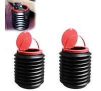 Gettoreach Portable Car Trash Bin, Foldable Outdoor Fishing Bucket Trash Can with Lid, Waterproof and Leakproof, Odorless Portable High Capacity, 4l Large Capacity, for Car, Home and Office (2pcs)