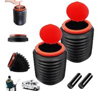 Gettoreach Portable Car Trash Bin, Leakproof & Foldable Gettoreach Portable Car Trash Can with Lid, Multi-Scene Bin for Cars/Home Use (2pcs)