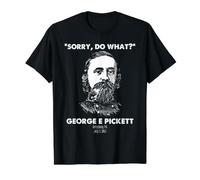 Gettysburg Pickett Historia Humor Julio 3 1863 Cita de Batalla Camiseta gráfica económica, Hombre, Negro, S